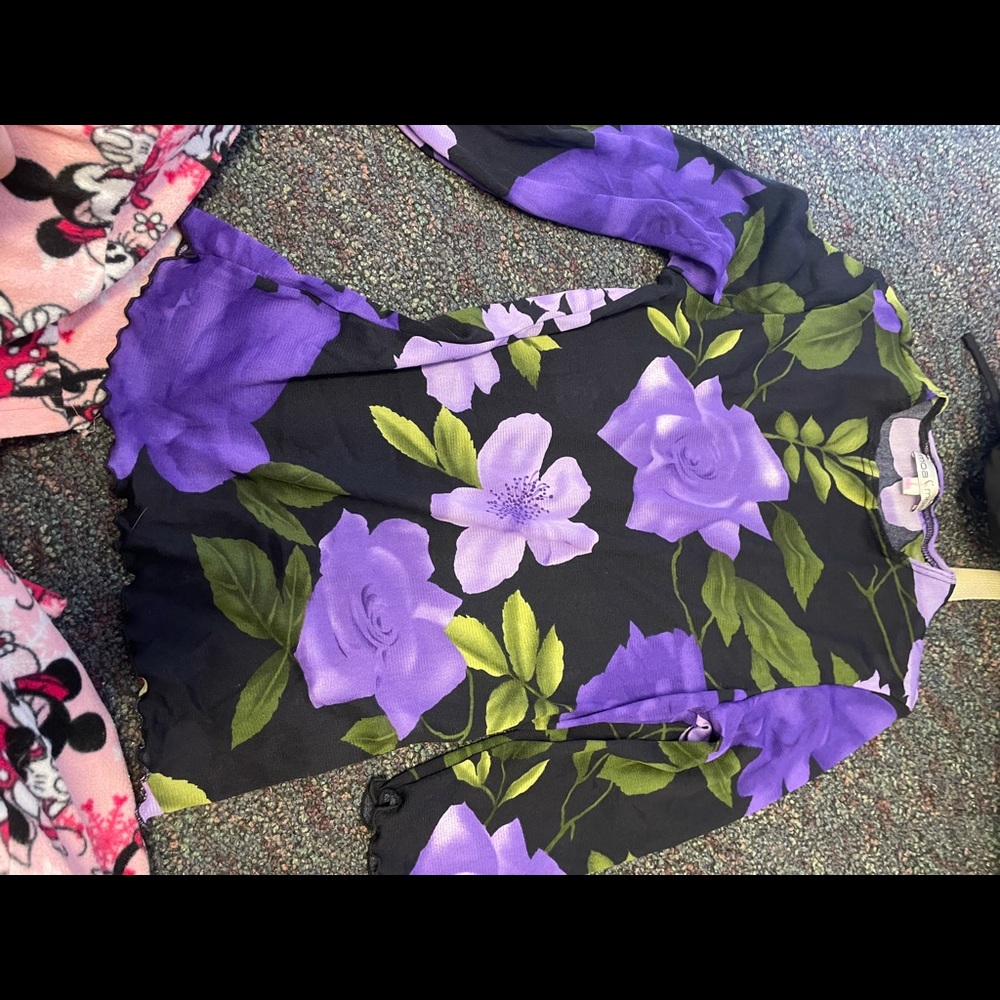Flower mesh top